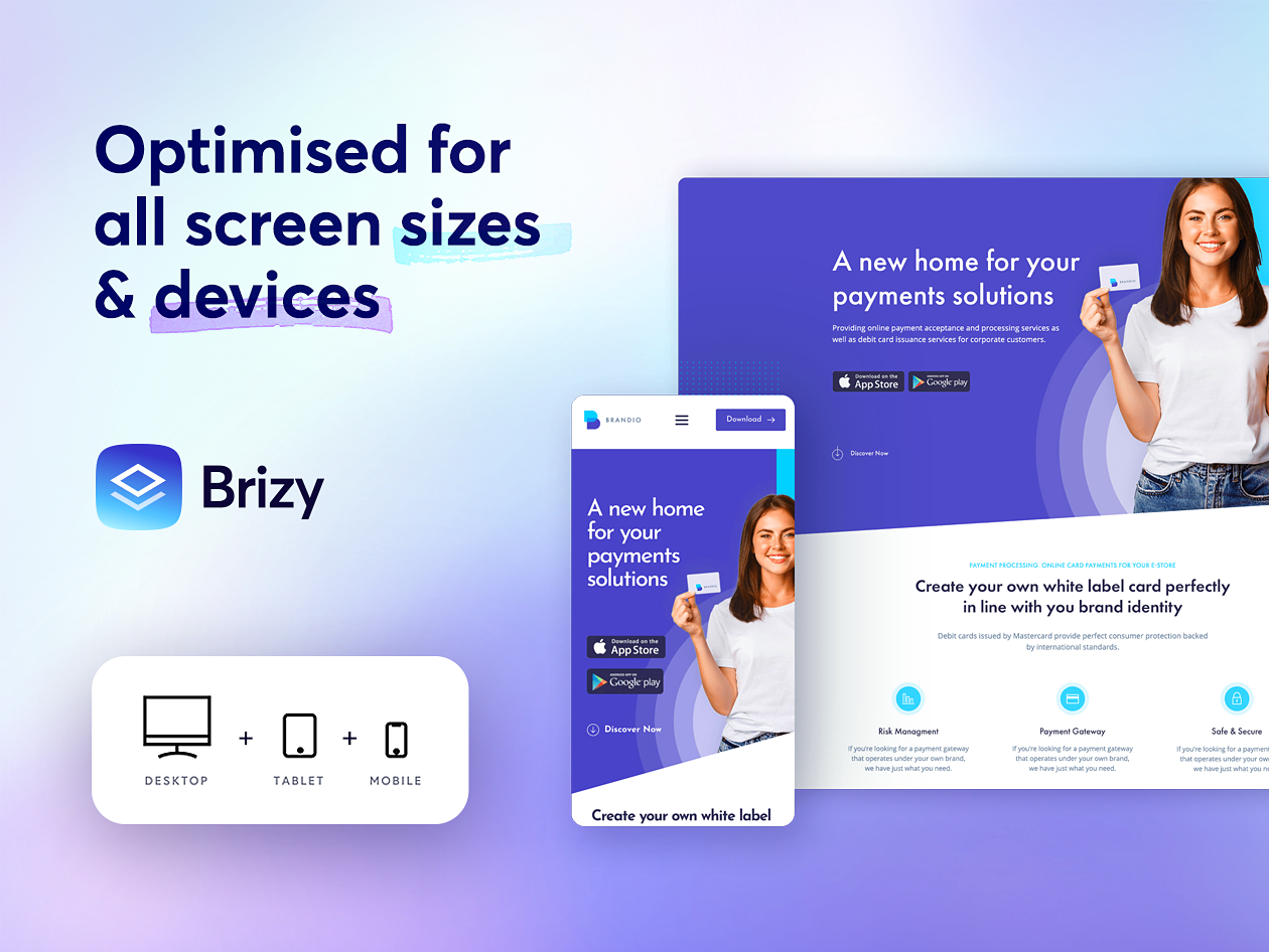 Brizy Builder Responsive Websites